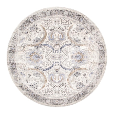 Wall-To-Wall 6 x 6 ft. Amadeus Design Power Loom Area Rug, Ivory WA2637157